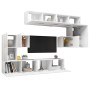 Set de mueble para TV de 8 piezas madera de ingeniería blanco von , TV-Möbel - Ref: Foro24-3078723, Preis: 288,96 €, Rabatt: %