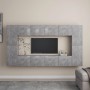 Set de muebles de salón 8 pzas madera ingeniería gris hormigón von , TV-Möbel - Ref: Foro24-3079089, Preis: 266,44 €, Rabatt: %