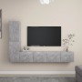 Set muebles de salón TV 4 pzas madera ingeniería gris hormigón von , TV-Möbel - Ref: Foro24-3079094, Preis: 134,85 €, Rabatt: %