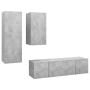 Set muebles de salón TV 4 pzas madera ingeniería gris hormigón von , TV-Möbel - Ref: Foro24-3079151, Preis: 134,49 €, Rabatt: %