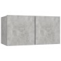 Set muebles de salón TV 4 pzas madera ingeniería gris hormigón von , TV-Möbel - Ref: Foro24-3079151, Preis: 134,49 €, Rabatt: %