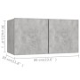 Set muebles de salón TV 4 pzas madera ingeniería gris hormigón von , TV-Möbel - Ref: Foro24-3079151, Preis: 134,49 €, Rabatt: %