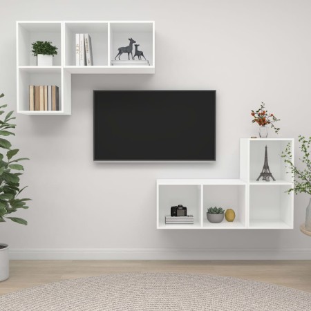 Muebles de pared para TV 4 uds madera contrachapada blanco von , TV-Möbel - Ref: Foro24-3079835, Preis: 136,49 €, Rabatt: -5%%