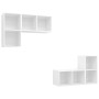 Muebles de pared para TV 4 uds madera contrachapada blanco von , TV-Möbel - Ref: Foro24-3079835, Preis: 136,49 €, Rabatt: -5%%