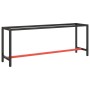 Estructura banco de trabajo metal negro y rojo mate 210x50x79cm by , Table legs - Ref: Foro24-151454, Price: 86,25 €, Discoun...