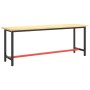 Estructura banco de trabajo metal negro y rojo mate 210x50x79cm by , Table legs - Ref: Foro24-151454, Price: 86,25 €, Discoun...