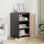 Aparador madera maciza de pino negro 60x36x84 cm by , Sideboards - Ref: Foro24-808112, Price: 120,36 €, Discount: %