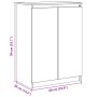 Aparador madera maciza de pino negro 60x36x84 cm by , Sideboards - Ref: Foro24-808112, Price: 120,36 €, Discount: %