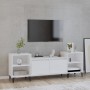 Mueble para TV madera contrachapada blanco brillo 160x35x55 cm de , Muebles TV - Ref: Foro24-821198, Precio: 72,93 €, Descuen...