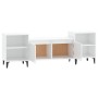 Mueble para TV madera contrachapada blanco brillo 160x35x55 cm de , Muebles TV - Ref: Foro24-821198, Precio: 72,93 €, Descuen...