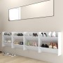 Zapateros de pared 4 uds madera contrachapada blanco 60x18x60cm by , Shoe racks and shoe organizers - Ref: Foro24-806716, Pri...
