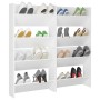 Zapateros de pared 4 uds madera contrachapada blanco 60x18x60cm by , Shoe racks and shoe organizers - Ref: Foro24-806716, Pri...