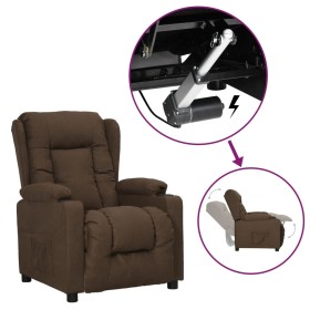 Sillón elevable tela marrón de , Sillones - Ref: Foro24-3093427, Precio: 272,02 €, Descuento: %