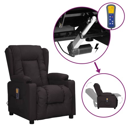 Sillón de masaje elevable cuero sintético negro by , Electric massage chairs - Ref: Foro24-3093450, Price: 288,44 €, Discount: %