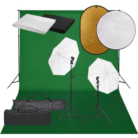 Kit de estudio fotográfico con set de luces, fondo y reflector von , Blitze und Studiobeleuchtung - Ref: Foro24-3094636, Prei...