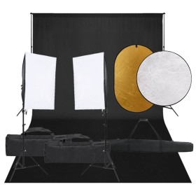 Kit de estudio fotográfico con set de luces, fondo y reflector von , Blitze und Studiobeleuchtung - Ref: Foro24-3094759, Prei...