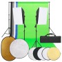Kit de estudio fotográfico con set de luces, fondo y reflector by , Flashes and studio lighting - Ref: Foro24-3094733, Price:...