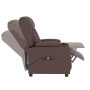 Sillón reclinable eléctrico de cuero sintético marrón | Foro24.es | Tu tienda online para hogar, jardín y más Foro24.es