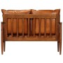 Set de sofás 3 pzas cuero auténtico madera maciza acacia marrón von , Sofas - Ref: Foro24-3099031, Preis: 935,97 €, Rabatt: %