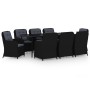Juego de comedor de jardín 9 piezas negro de , Conjuntos de jardín - Ref: Foro24-3099576, Precio: 1,00 €, Descuento: -5%%