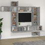 Set de muebles de TV 9 pzas madera contrachapada gris hormigón by , TV Furniture - Ref: Foro24-3114657, Price: 374,42 €, Disc...