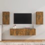 Set de muebles de TV 4 pzas madera contrachapada roble ahumado by , TV Furniture - Ref: Foro24-3120206, Price: 121,52 €, Disc...