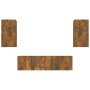 Set de muebles de TV 4 pzas madera contrachapada roble ahumado by , TV Furniture - Ref: Foro24-3120206, Price: 121,52 €, Disc...