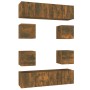 Set de muebles de TV 8 pzas madera contrachapada roble ahumado von , TV-Möbel - Ref: Foro24-3120212, Preis: 202,66 €, Rabatt:...