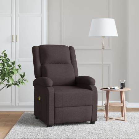 Sillón de masaje de tela marrón oscuro de , Sillones de masaje eléctricos - Ref: Foro24-342431, Precio: 265,06 €, Descuento: %
