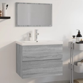 Set de muebles de baño madera contrachapada gris Sonoma von , Badezimmermöbel - Ref: Foro24-3152877, Preis: 234,22 €, Rabatt: %