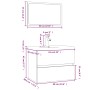 Set de muebles de baño madera contrachapada gris Sonoma von , Badezimmermöbel - Ref: Foro24-3152877, Preis: 234,22 €, Rabatt: %