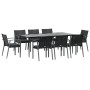 Juego comedor jardín 9 piezas y cojines ratán sintético y acero von , Gartensets - Ref: Foro24-3186984, Preis: 800,15 €, Raba...