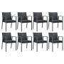 Juego comedor jardín 9 piezas y cojines ratán sintético y acero von , Gartensets - Ref: Foro24-3186984, Preis: 800,15 €, Raba...