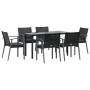 Juego comedor jardín 7 piezas y cojines ratán sintético y acero von , Gartensets - Ref: Foro24-3186992, Preis: 561,89 €, Raba...