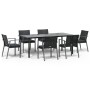 Juego comedor jardín 7 piezas y cojines ratán sintético y acero by , Garden sets - Ref: Foro24-3186999, Price: 641,17 €, Disc...