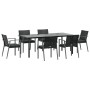 Juego comedor jardín 7 piezas y cojines ratán sintético y acero by , Garden sets - Ref: Foro24-3186999, Price: 641,17 €, Disc...