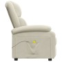Sillón de masaje de terciopelo blanco crema | Foro24.es | Tu tienda online para hogar, jardín y más Foro24.es