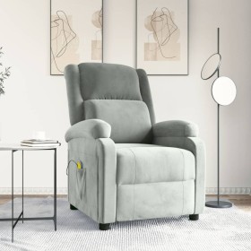 Sillón de masaje de terciopelo gris claro von , Elektrische Massagesessel - Ref: Foro24-342410, Preis: 221,91 €, Rabatt: -5%%