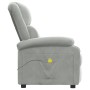 Sillón de masaje de terciopelo gris claro de , Sillones de masaje eléctricos - Ref: Foro24-342410, Precio: 221,91 €, Descuent...