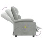 Sillón de masaje de terciopelo gris claro de , Sillones de masaje eléctricos - Ref: Foro24-342410, Precio: 221,91 €, Descuent...