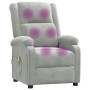 Sillón de masaje de terciopelo gris claro de , Sillones de masaje eléctricos - Ref: Foro24-342410, Precio: 221,91 €, Descuent...