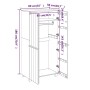 Armario HAMAR madera maciza de pino blanco 89x50x180 cm von , Kleiderschränke - Ref: Foro24-340481, Preis: 261,01 €, Rabatt: %