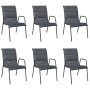 Juego de comedor de jardín 7 piezas de acero negro de , Conjuntos de jardín - Ref: Foro24-43309, Precio: 440,08 €, Descuento:...