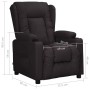 Sillón reclinable de cuero sintético negro de , Sillones - Ref: Foro24-339068, Precio: 209,11 €, Descuento: -5%%