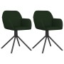 Sillas de comedor giratorias 2 unidades terciopelo verde oscuro de , Sillas de comedor - Ref: Foro24-344742, Precio: 133,00 €...