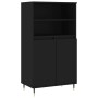 Aparador alto madera contrachapada negro 60x36x110 cm de , Aparadores - Ref: Foro24-831477, Precio: 98,14 €, Descuento: -5%%