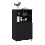 Aparador alto madera contrachapada negro 60x36x110 cm de , Aparadores - Ref: Foro24-831477, Precio: 98,14 €, Descuento: -5%%