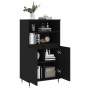 Aparador alto madera contrachapada negro 60x36x110 cm de , Aparadores - Ref: Foro24-831477, Precio: 98,14 €, Descuento: -5%%