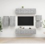 Set muebles de salón TV 8 pzas madera ingeniería gris hormigón von , TV-Möbel - Ref: Foro24-3079124, Preis: 218,71 €, Rabatt: %