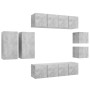 Set muebles de salón TV 8 pzas madera ingeniería gris hormigón von , TV-Möbel - Ref: Foro24-3079124, Preis: 218,71 €, Rabatt: %